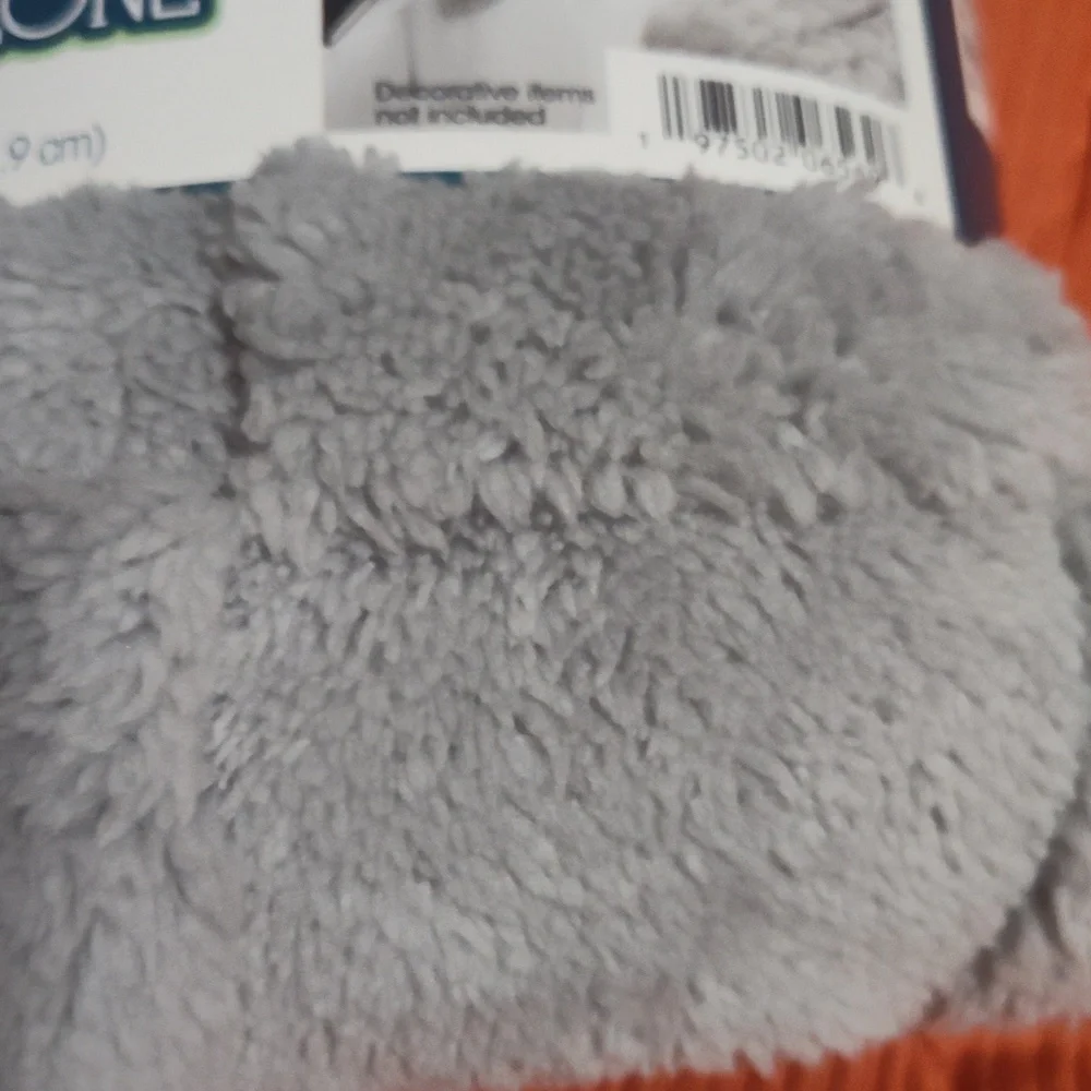 Your Zone Plush Faux Fur Pillow Cover - Light Gray